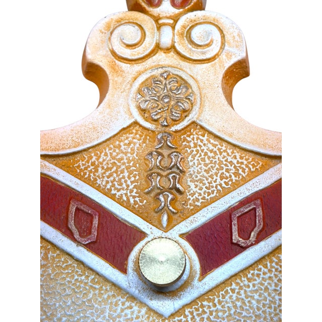 1920s Wall Sconces Ivory Cream White and Red With Gold Colored Highlights Two Light Candle Sconces Restored - Set of 4 For Sale - Image 11 of 13