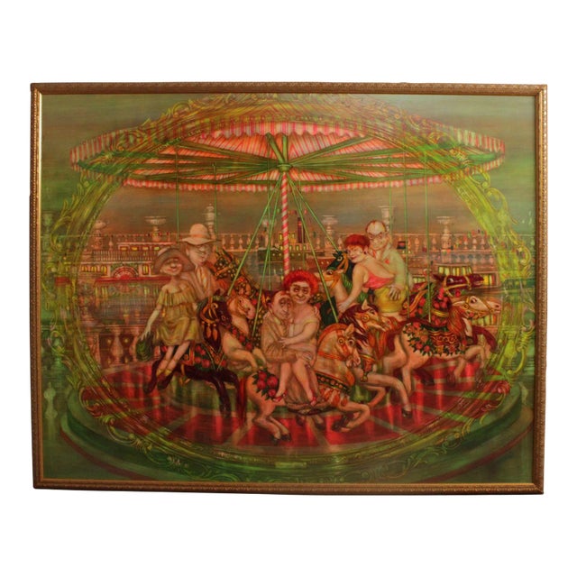 Mark Tochilkin 'Carrousel' Monumental Original Oil Painting For Sale