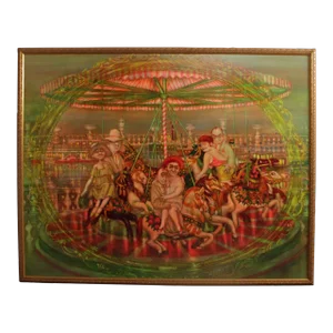 Mark Tochilkin 'Carrousel' Monumental Original Oil Painting