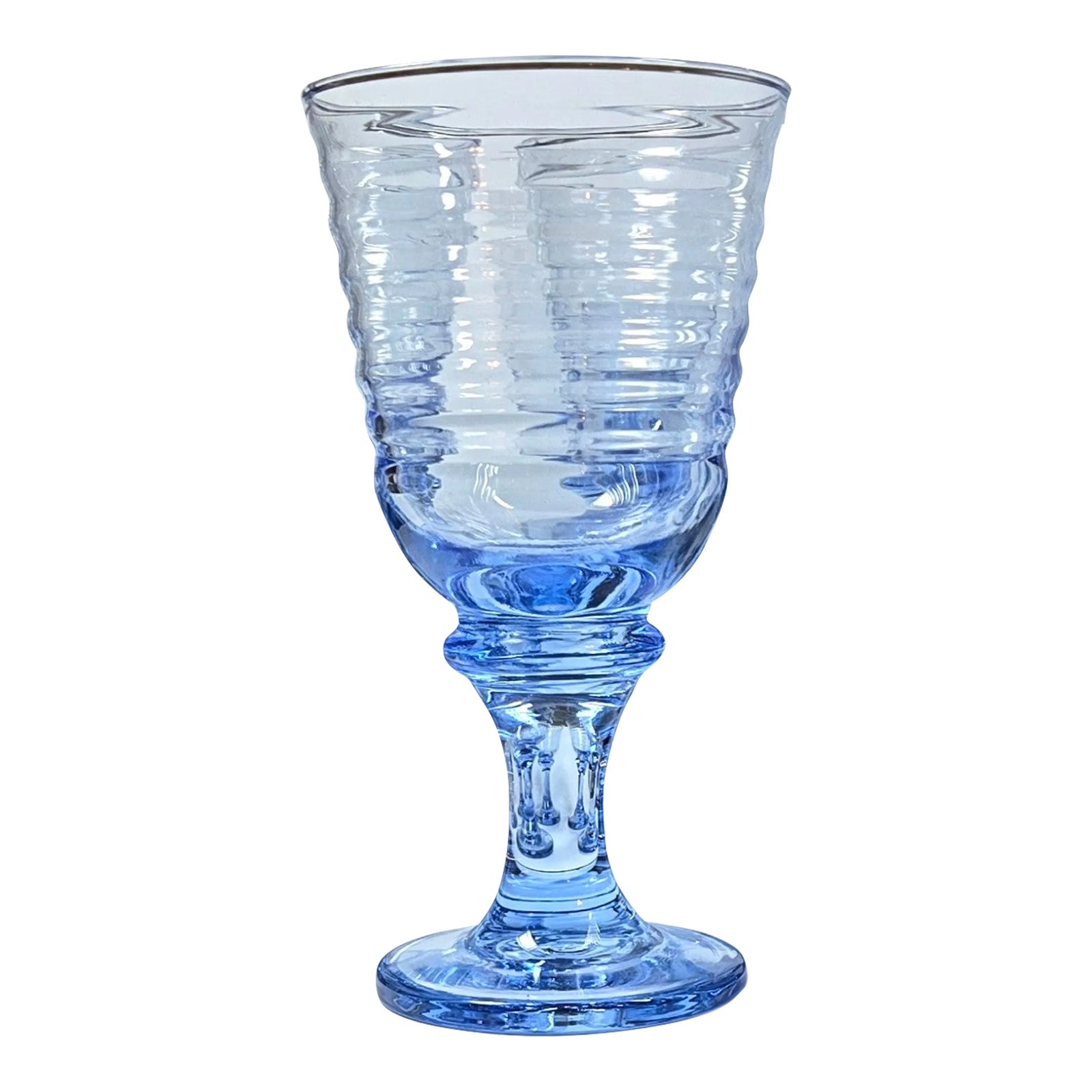 Sky Blue Goblets- Set of Eight | Chairish