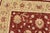 Textile Ziegler Rug 8'11'' X 11'9'' Red Wool Traditional Hand-Knotted Oriental Carpet For Sale - Image 7 of 15