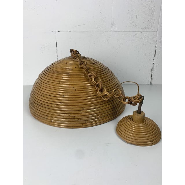 Midcentury Modern Pencil Bamboo Pendant Lamp, 1970s For Sale - Image 13 of 18