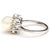 Contemporary 14KW Akoya Pearl & Diamond(0.16) Halo Ring, size 3.75 For Sale - Image 3 of 5