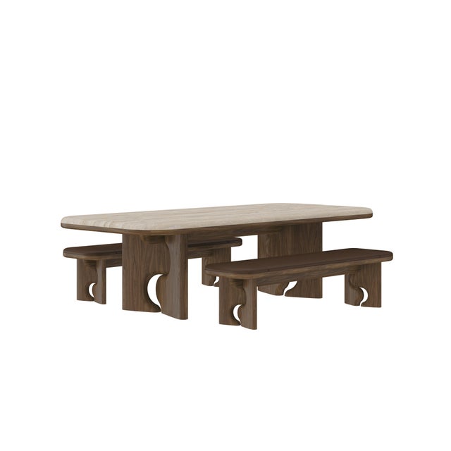 Contemporary Portman Dining Set by Wood Tailors, Set of 3 For Sale - Image 3 of 11