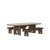 Contemporary Portman Dining Set by Wood Tailors, Set of 3 For Sale - Image 3 of 11