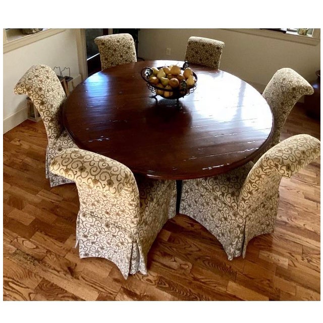 Walter E. Smithe 72" Round Table & 6 Chairs Chairish