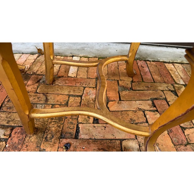 Late 20th Century Pair of Gilded Hollywood Regency Side Chairs in the Style of Rose Tarlow For Sale - Image 13 of 18