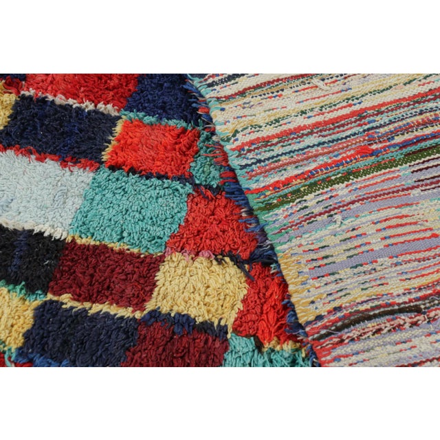 Textile Vintage Moroccan Rug With Polychromatic Geometric Patterns, From Rug & Kilim For Sale - Image 7 of 7