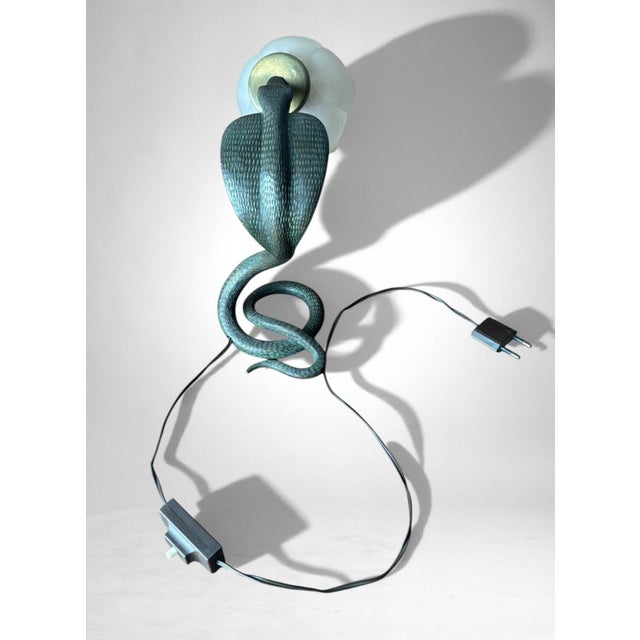 Mid 20th Century Italian Art Deco Table Lamp in Metal and Frosted Glass For Sale - Image 12 of 18