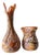 Central European Studio Art Glass Sculptural Vase Set, 1980s, Set of 2 For Sale