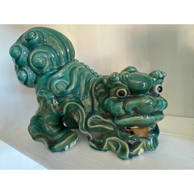 Mid Century Green Foo Dogs a Pair Chairish