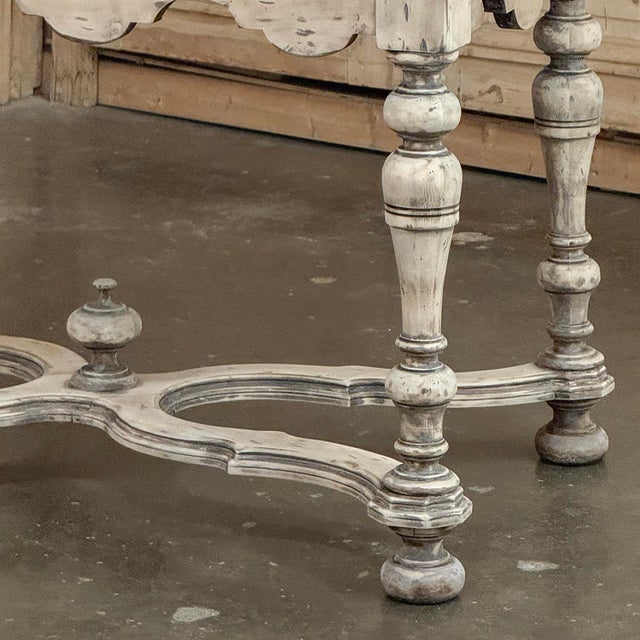 Dutch Stripped Sycamore Writing Table With 2 Drawers and Turned Legs For Sale - Image 10 of 18