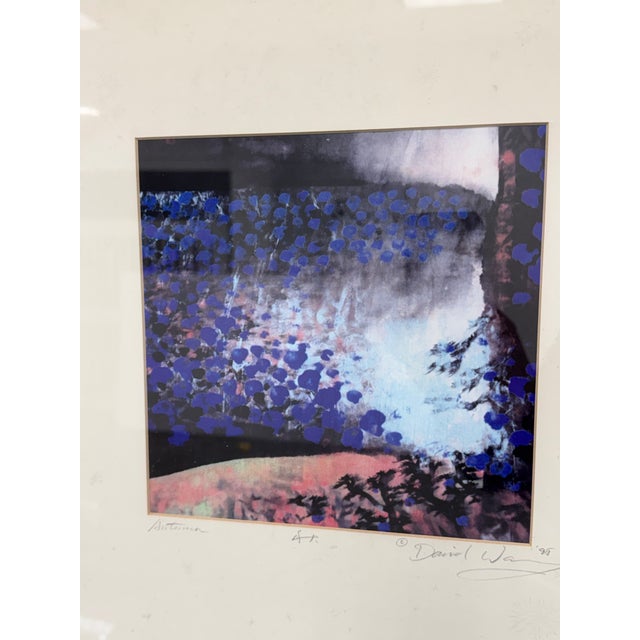 Design Plus Gallery presents “Autumn”, Signed Artist Proof by David Z. Wang. A lithograph captures an expressive abstract...