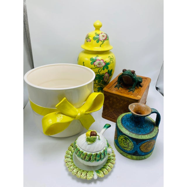 Ceramic Vintage Chinoiserie Ginger Jar For Sale - Image 7 of 8