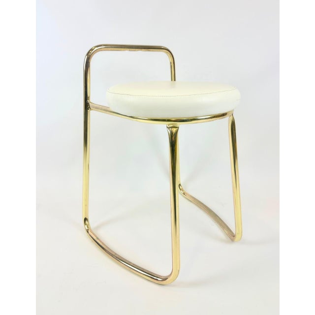 Gold Vintage Italian Gilded Stool, 1980s For Sale - Image 8 of 8