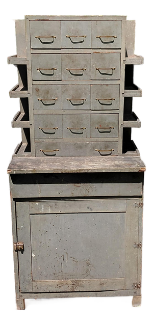 Vintage Shop Made Machinists Cabinet