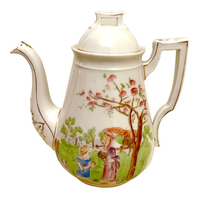 Early 20th Century Limoges Tea Pot by Oscar Gutherz For Sale