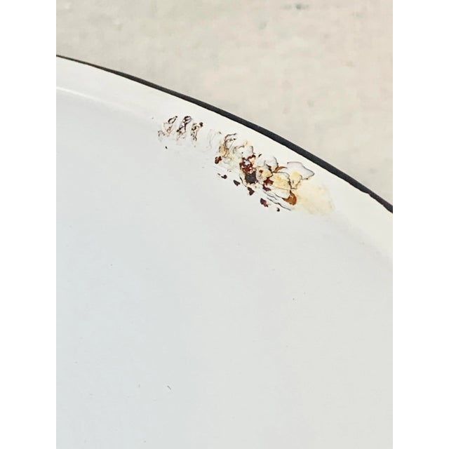 Blue Vintage Blue Enamel Metal Mixing Bowls-A Pair For Sale - Image 8 of 11