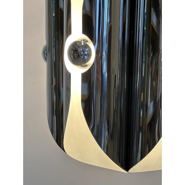 Space Age Chromed Steel Chandelier, 1970s For Sale - Image 17 of 18