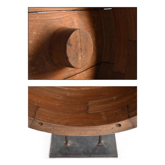 Wooden Wheel Sculpture For Sale - Image 3 of 4