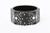 Gemstone French Art Deco Style Black Resin and Rhinestone Angled Cuff Bangle Bracelet, 1980's For Sale - Image 7 of 10