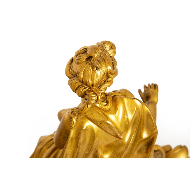 Rare Pair of French Antique Bronze Fireplace Chenets “Vulcan and Venus" For Sale - Image 13 of 17