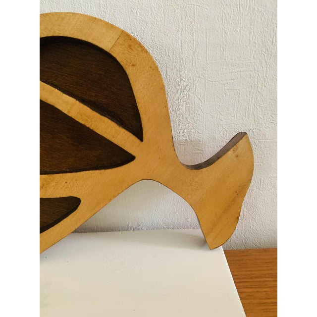 Vintage Scandinavian Wood Fish Sculpture by A. Hiben, 1977 For Sale - Image 11 of 16