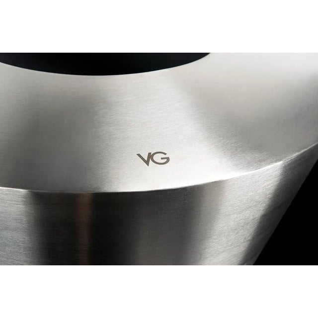 Italian Garden-Steel Satinato 120 Vase from VGnewtrend, in New conditions. Designed from 2000