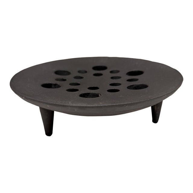 Jens Quistgaard Cast Iron Candle Holder Dansk Moon Crater For Sale