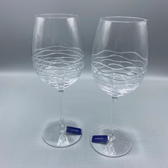 Mikasa Oceanus Wine Glasses-Set of 2 For Sale - Image 13 of 13