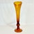 Glass 1970s Vintage Boho Chic Hollywood Regency Handblown Murano Style Tall Trumpet Vase For Sale - Image 7 of 12