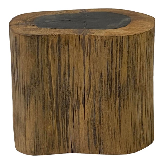 5" Natural Brown Wood Irregular Round Shape Table Top Stand Riser For Sale