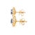 Natural Blue Sapphire and Diamond Flower Studs in 18 Karat Solid Yellow Gold- 2 Pieces For Sale - Image 4 of 8