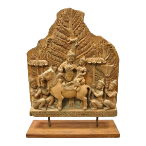 20th Century Thai Temple Style Buddhist Hand Carved Terracotta Figural Sculpture Statue