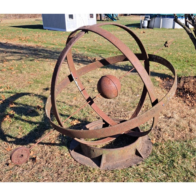 Large Iron Garden Armillary For Sale - Image 4 of 9