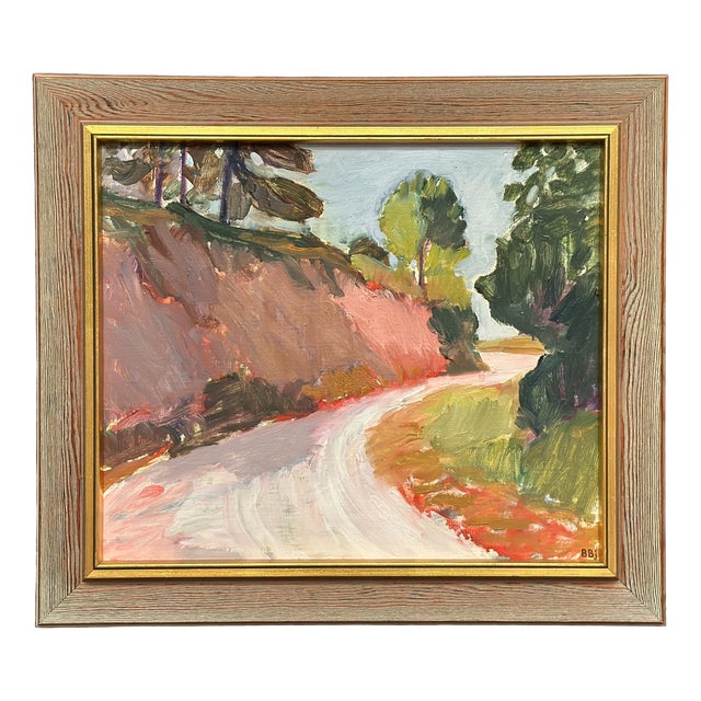 Bente Bjerregaard, Warm Day, France, 1982, Oil on Canvas, Framed For Sale
