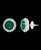 11 Carat Round Emerald and Diamond Stud Earrings 14 Karat White Gold For Sale - Image 18 of 18