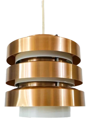 Copper and Metal Pendant Lamp from GDR, 1960s