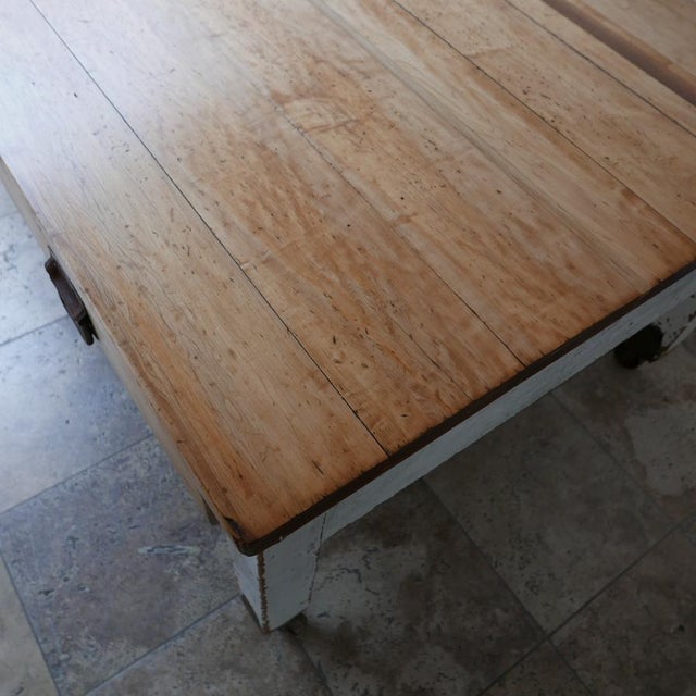 Antique Bakers Prep Table in Wood For Sale - Image 4 of 13