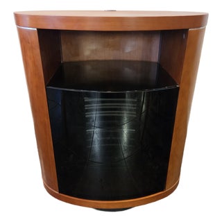 Mid Century Danish Modern Stereo Tv Stand Swivel Bdi Furniture For Sale