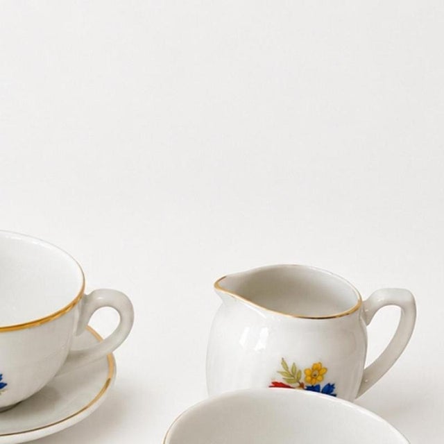 Porcelain Miniature Tea Service from Vista Alegre, Set of 7 For Sale - Image 4 of 6