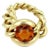 Chanel Yellow Gold 18k 4ct Cabochon Citrine Chain Link Flex Band Ring For Sale