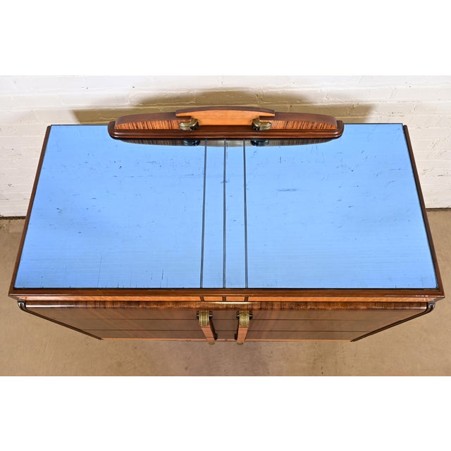 Wood Leo Jiranek for Grand Rapids Furniture Art Deco Walnut and Burl Wood Dresser, 1930s For Sale - Image 7 of 17