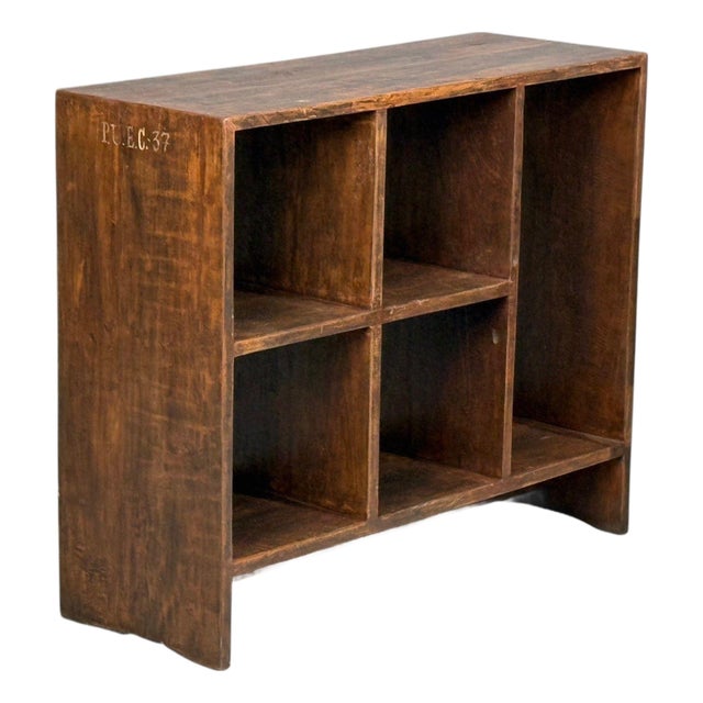 Pierre Jeanneret, 5-Hole File Rack or Bookcase, Teak, Chandigarh, 1960s For Sale