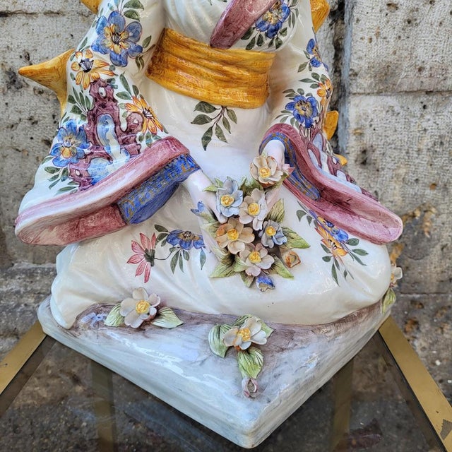 Geisha Ceramic Figure by Domenico Poloniato, Italy, 1960s For Sale - Image 12 of 18