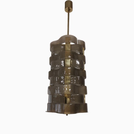 Murano Glass and Brass Chandelier, 2000 For Sale - Image 16 of 16