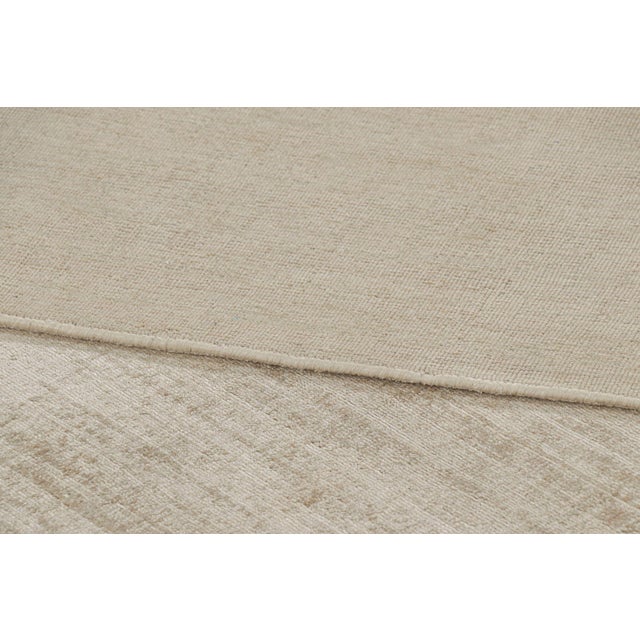 Textile Rug & Kilim’s Oversized Contemporary Textural Solid Rug in Light Beige Tones - 10x18 For Sale - Image 7 of 7