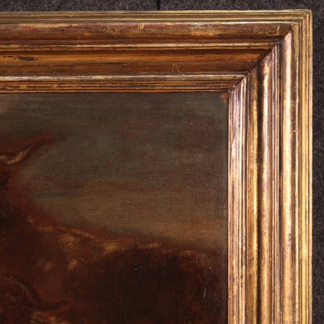 Italian Artist, Landscape with Grazing Animals, 1680, Oil on Canvas, Framed For Sale - Image 8 of 16