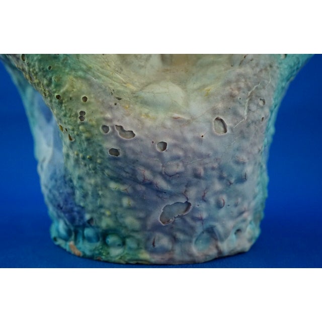 Acid-Treated Majolica Ceramic Vase by Icav Icam Giordano Vietri, Italy, 1930s For Sale - Image 17 of 18