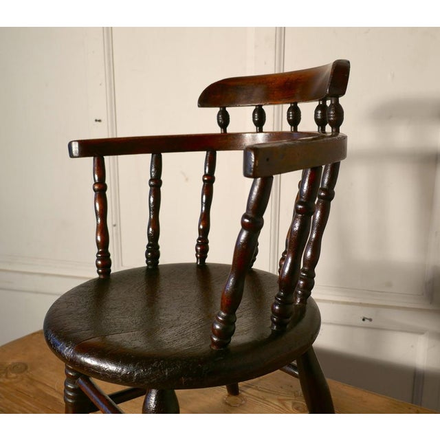 Childs Chair in the style of a Captains Chair, 1900s For Sale - Image 3 of 10